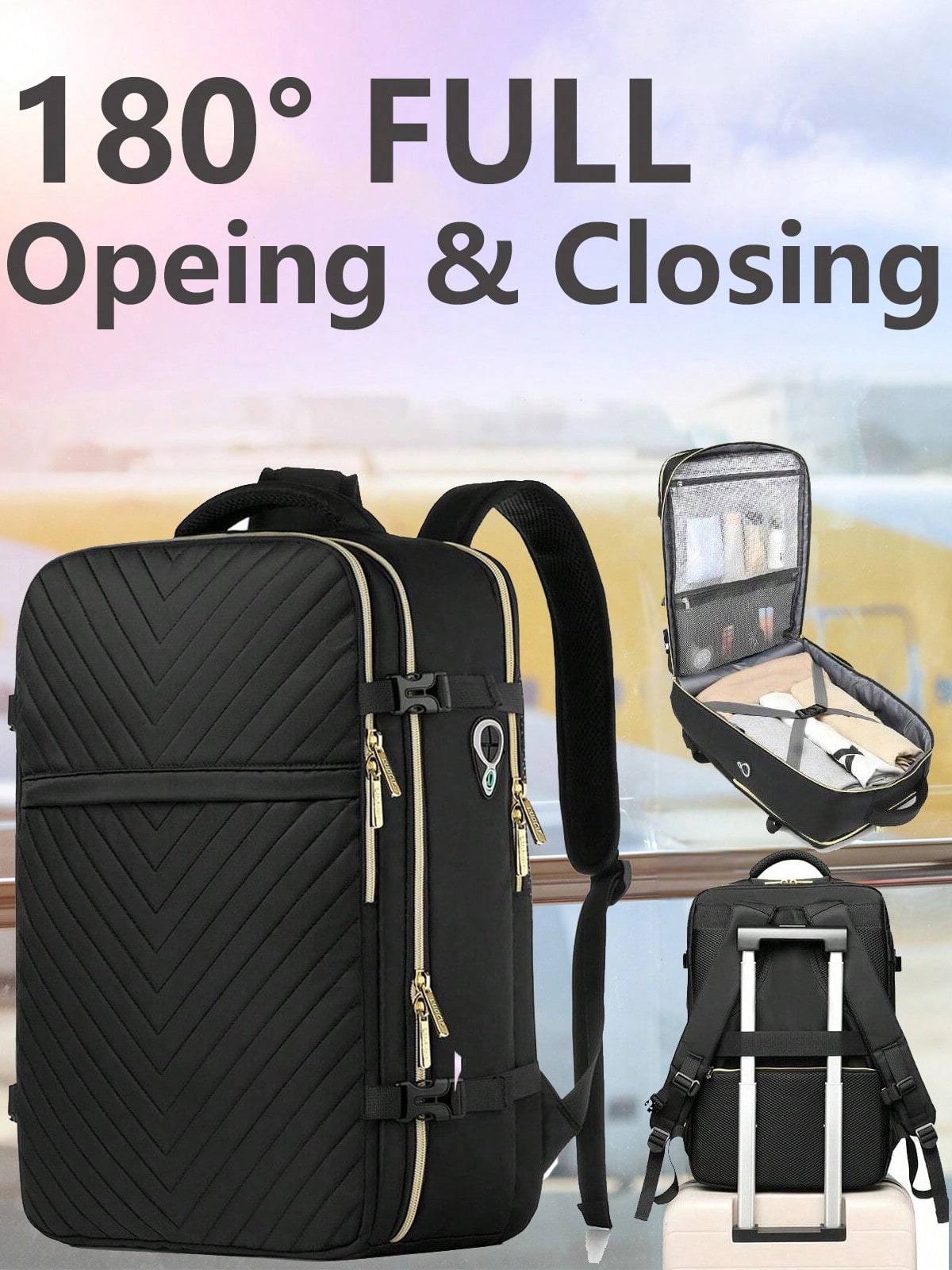 Laptop Backpack Anti Theft - حقيبة ظهر كبيرة للسفر - معتمدة