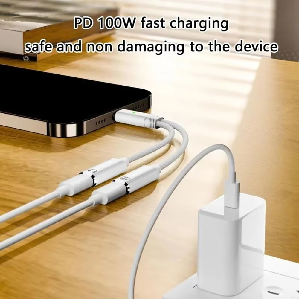 محول USB C 2 في 1 لسماعات الرأ - مراجعة Laptop Accessories Headphones وسعره