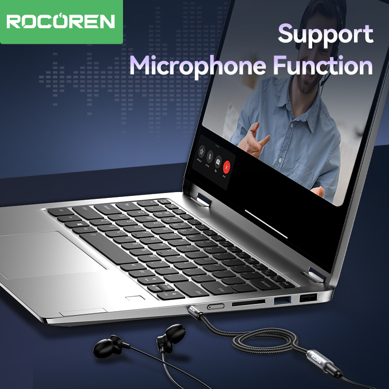 كابل روكورين AUX بموصل 3.5 مم  - مراجعة Laptop Accessories Headphones وسعره