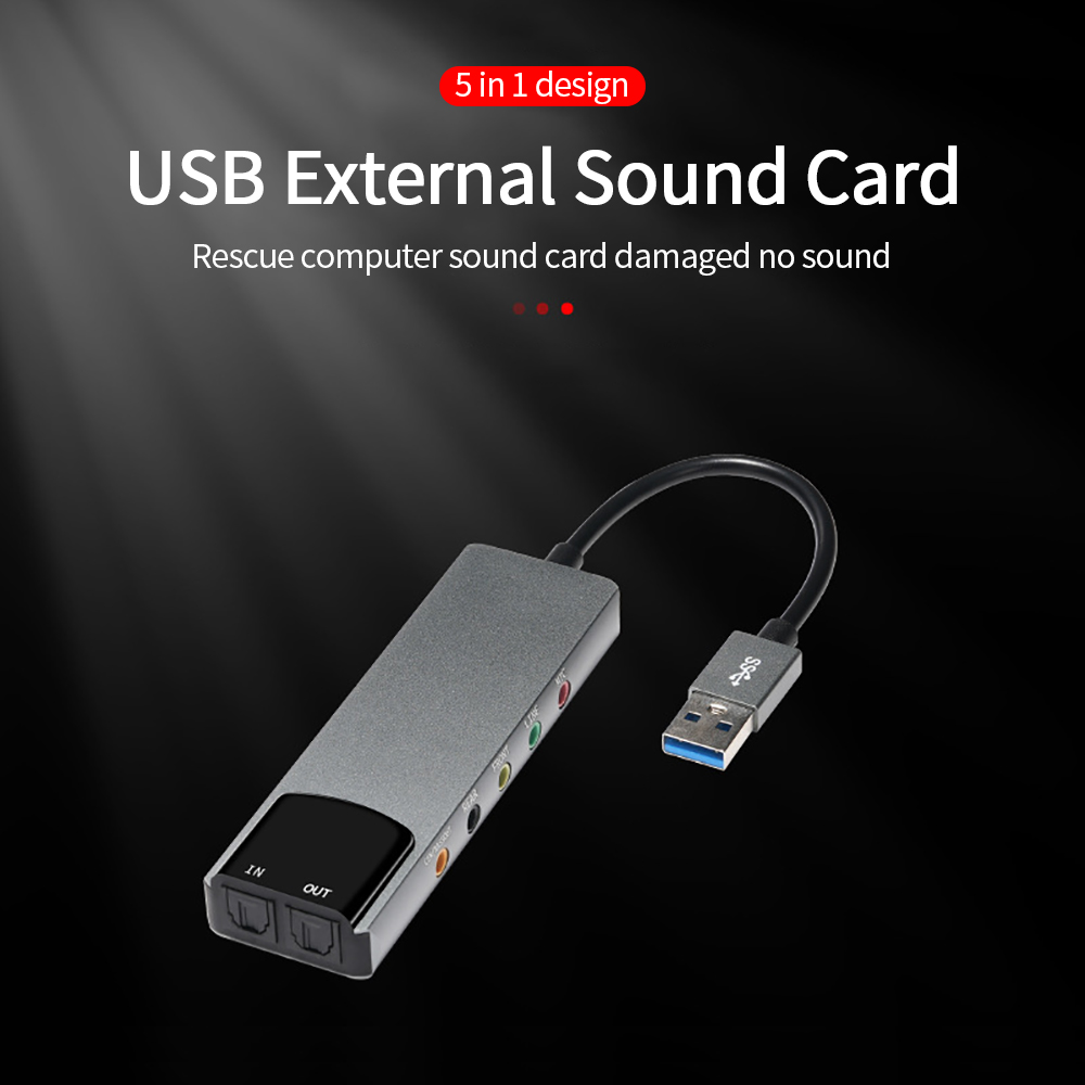 بطاقة الصوت الضوئية USB الخارج - مراجعة Laptop Accessories Headphones وسعره