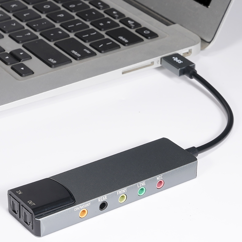 بطاقة الصوت الضوئية USB الخارج - مراجعة Laptop Accessories Headphones وسعره