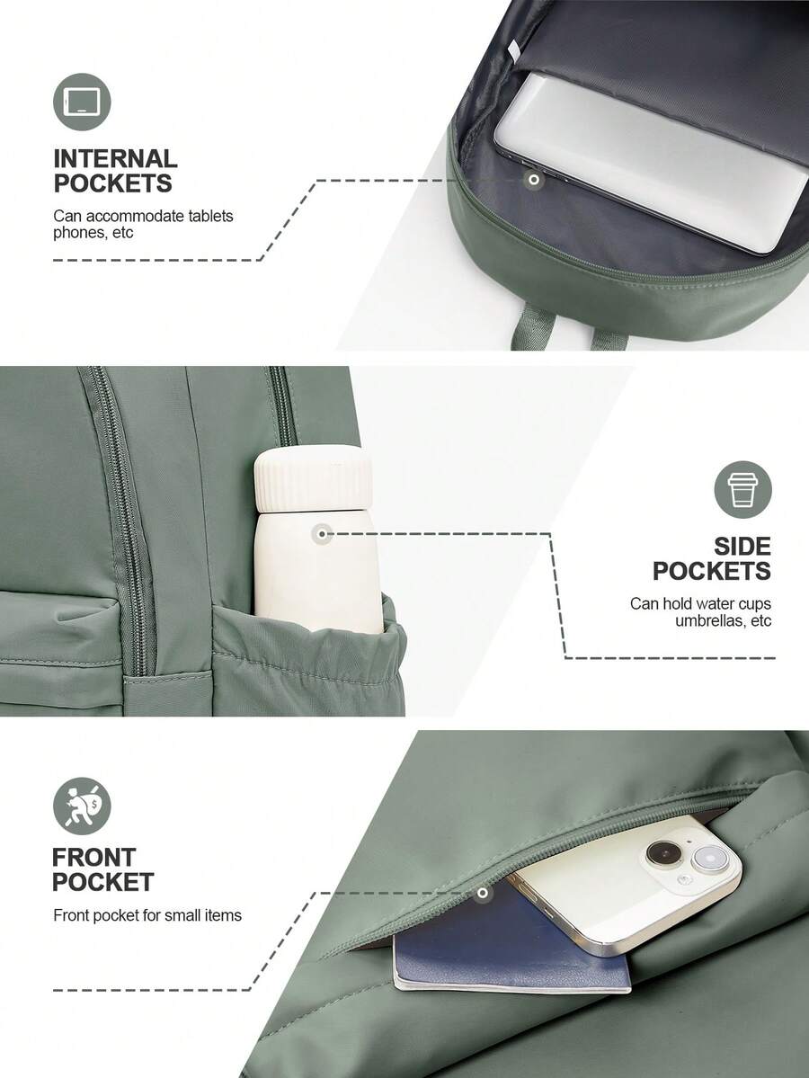 حقيبة ظهر نسائية كبيرة السعة ل - مراجعة Laptop Backpack Anti Theft وسعره