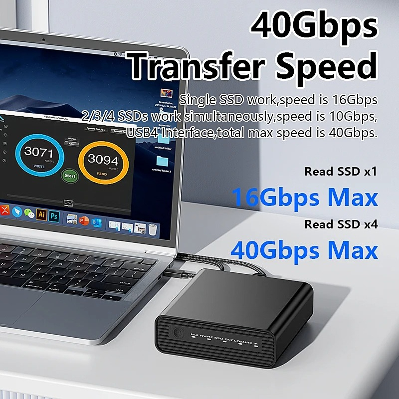 علبة خارجية من الألومنيوم لـ 4 - مراجعة External Nvme Ssd وسعره