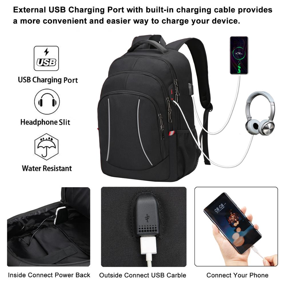 الرجال متعددة الوظائف السفر حق - مراجعة Laptop Backpack Anti Theft وسعره