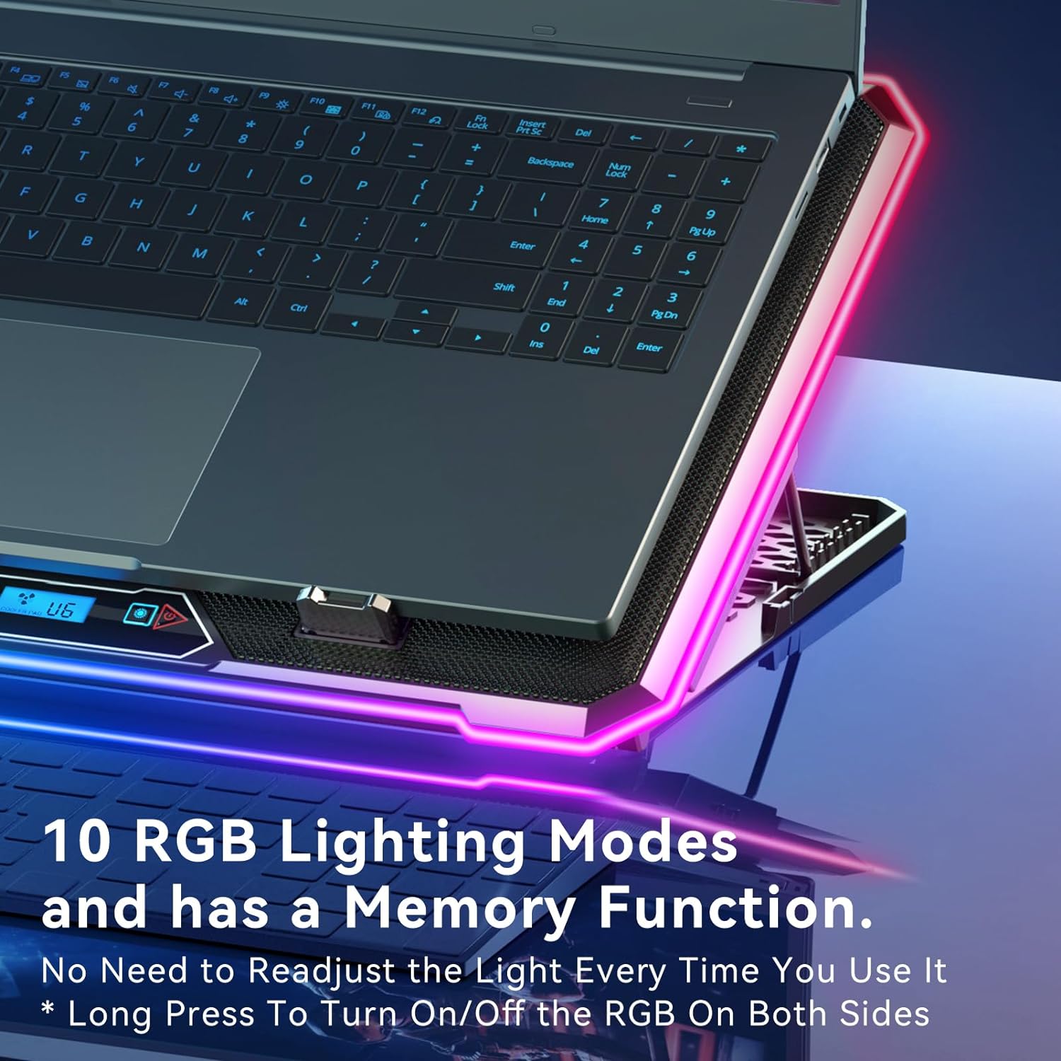 كمبيوتر محمول RGB وسادة تبريد  - مراجعة Laptop Cooling Pad وسعره