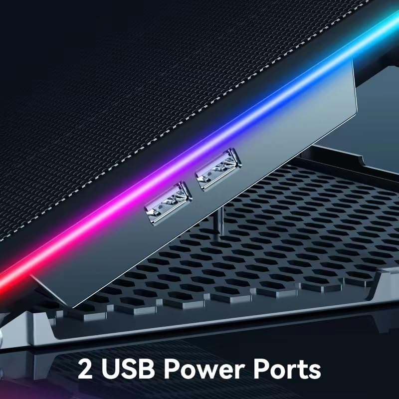 كمبيوتر محمول RGB وسادة تبريد  - مراجعة Laptop Cooling Pad وسعره