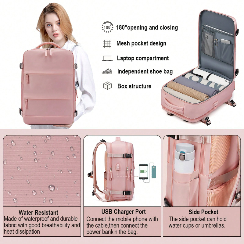 حقيبة ظهر للسفر مضادة للسرقة ل - مراجعة Laptop Backpack Anti Theft وسعره
