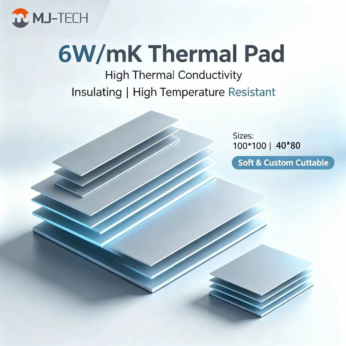 وسادة حرارية MJ-TECH 6W/mK غير - مراجعة Laptop Cooling Pad وسعره
