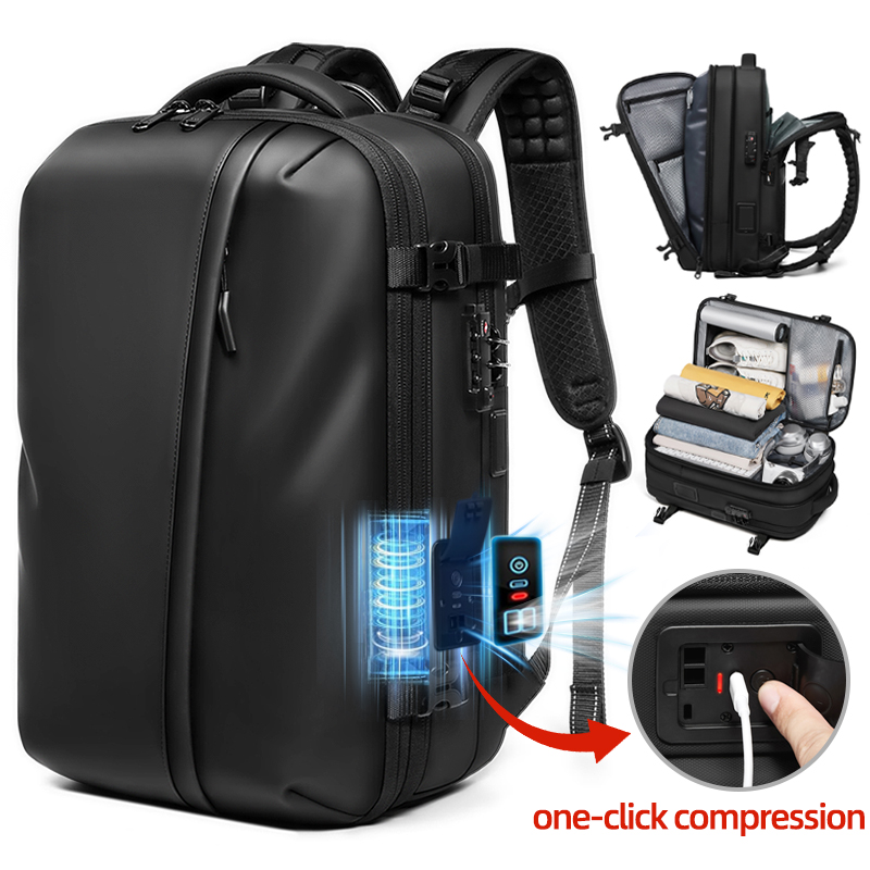 حقيبة ظهر رجالية للسفر مع مضخة - مراجعة Laptop Backpack Anti Theft وسعره