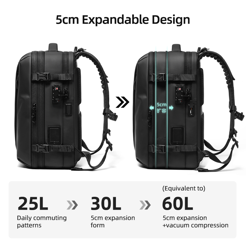 حقيبة ظهر رجالية للسفر مع مضخة - مراجعة Laptop Backpack Anti Theft وسعره