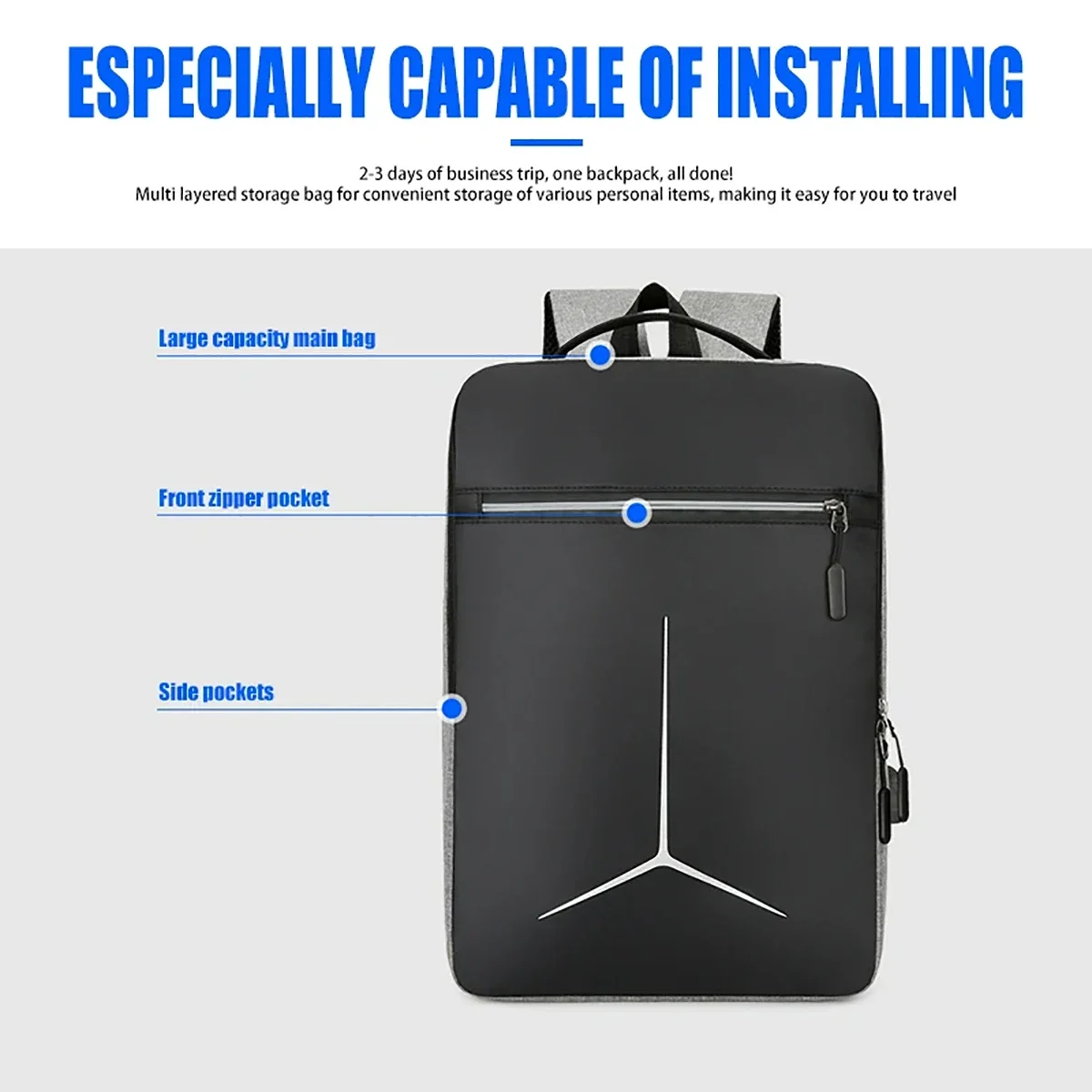 حقيبة ظهر عصرية مضادة للسرقة م - مراجعة Laptop Backpack Anti Theft وسعره